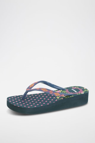 Infradito con zeppa - Navy