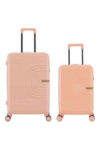 Maleta de cabina low cost y maleta mediana Celia (XS/M) - 55/66 cm - Rosa