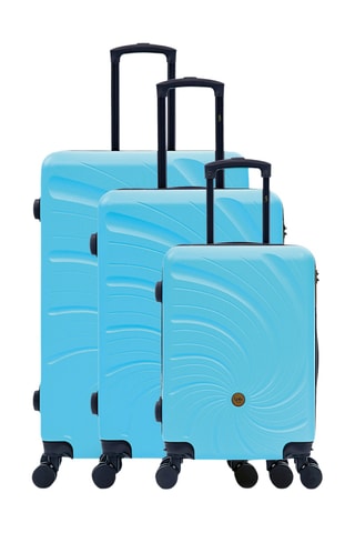 Juego de 3 maletas Serena (S/M/L) - 57/66,5/76,5 cm - Celeste