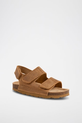 Sandálias em nobuck Camel