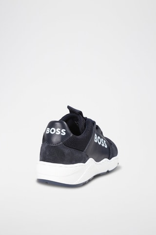 Zapatillas de piel - Azul marino - Boss