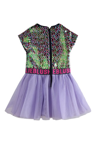 Vestido bimateria - Verde y malva