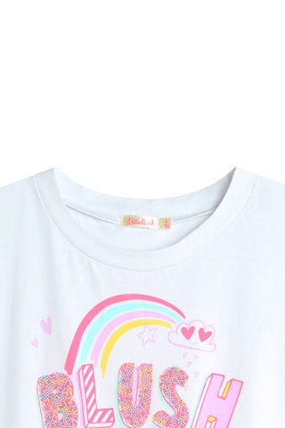 Vestido efecto doble prenda - Blanco
