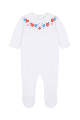 Pijama de terciopelo de algodón orgánico - Blanco - Carrément Beau