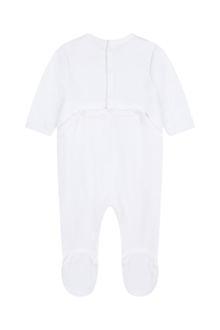 Pijama de terciopelo de algodón orgánico - Blanco - Carrément Beau