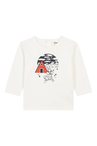 Camiseta de algodón orgánico Tambor Bambi Disney - Blanco - Carrément Beau