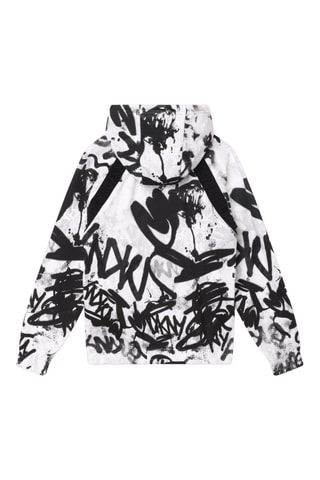 Sudadera con capucha - Negro y blanco - DKNY