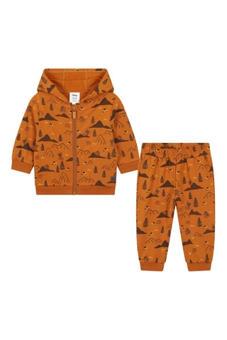 Sudadera con capucha y pantalón de chándal de algodón orgánico - Naranja - Carrément Beau