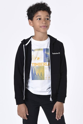 Camiseta de algodón orgánico - Blanco y amarillo  - Timberland