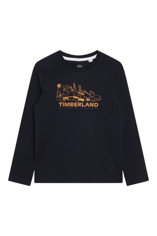 Camiseta de algodón orgánico - Negro y amarillo  - Timberland