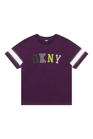 Camiseta de algodón orgánico - Violeta - DKNY