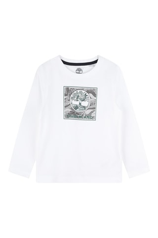 Camiseta de algodón orgánico - Blanco y gris  - Timberland
