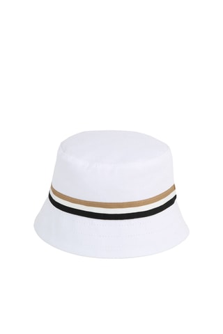 Gorro bucket reversible - Blanco y beige - Boss