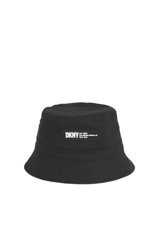 Gorro bucket reversible - Negro y amarillo - DKNY