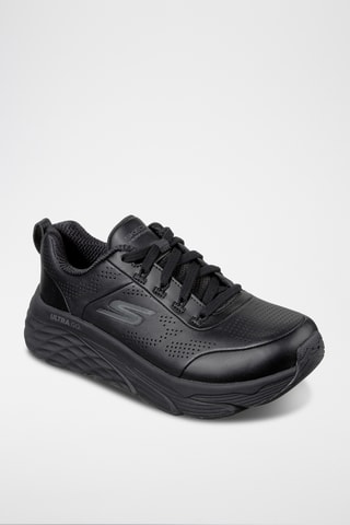 Baskets compensées en cuir - Noir