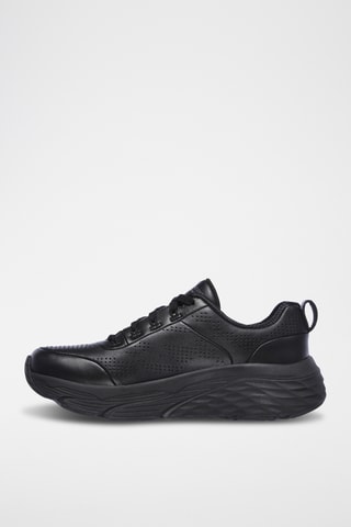 Baskets compensées en cuir - Noir