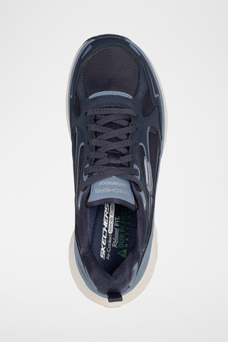 Baskets compensées en cuir - Bleu