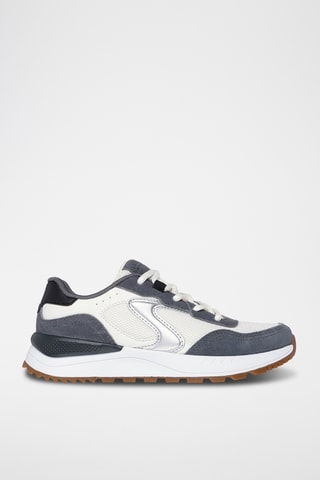 Baskets en cuir - Blanc et bleu
