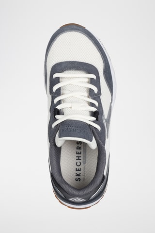 Baskets en cuir - Blanc et bleu