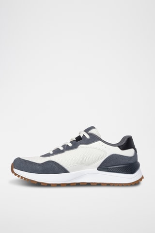 Baskets en cuir - Blanc et bleu