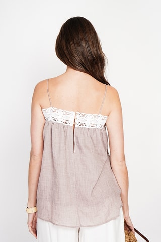 Top en lin - Beige