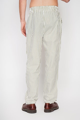 Pantalon droit en lin - Kaki