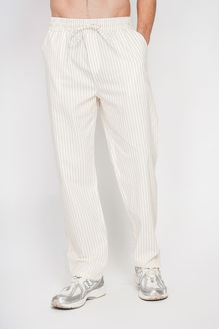Pantalon droit en lin - Beige