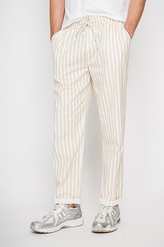 Pantalon droit en lin - Beige
