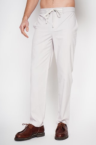 Pantalon droit en lin - Beige