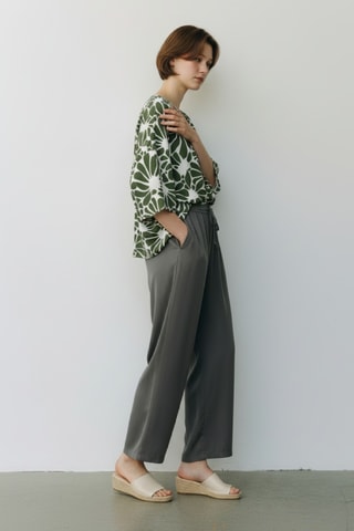 Top en lin - Vert