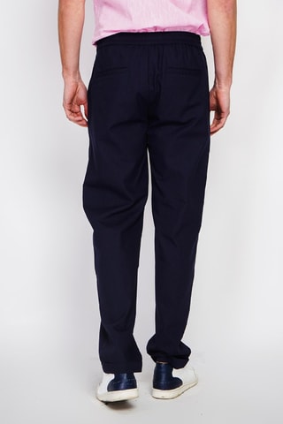 Pantalon en lin - Bleu marine