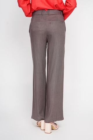 Pantalon large en lin - Marron
