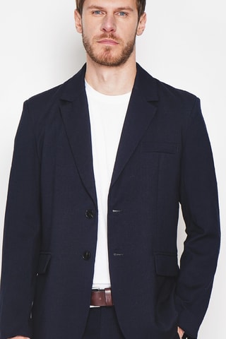 Veste en lin - Bleu marine