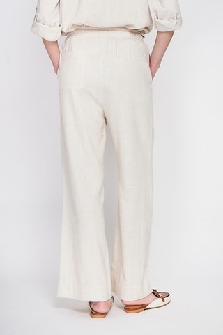 Pantalon large en lin - Beige