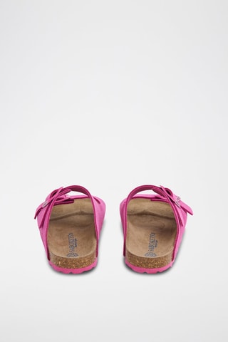 Mules en nubuck - Fuchsia
