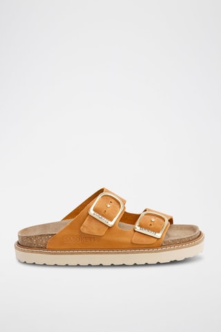 Mules en cuir - Orange