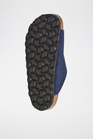 Mules en nubuck - Bleu marine