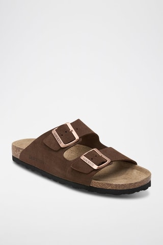 Mules en cuir - Marron