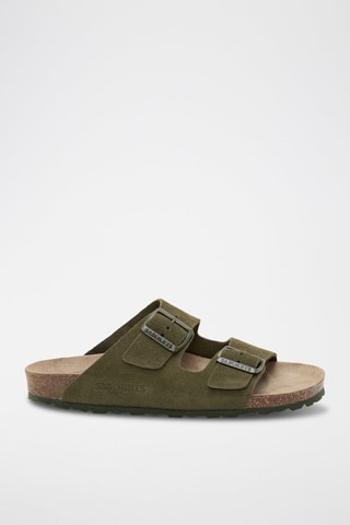 Mules en cuir - Vert