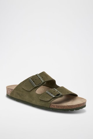Mules en cuir - Vert