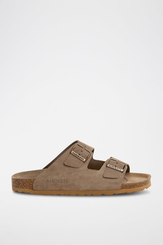 Mules en nubuck - Marron
