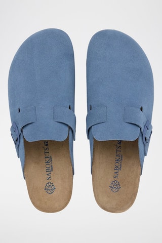 Sabots en cuir - Bleu