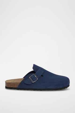 Sabots en nubuck - Bleu marine