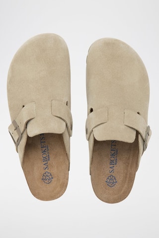 Sabots en nubuck - Kaki