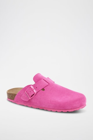 Sabots en nubuck - Fuchsia