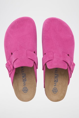 Sabots en nubuck - Fuchsia