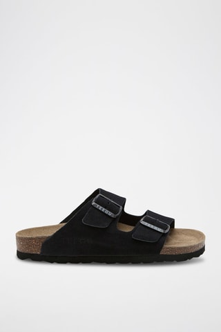 Mules en cuir - Noir