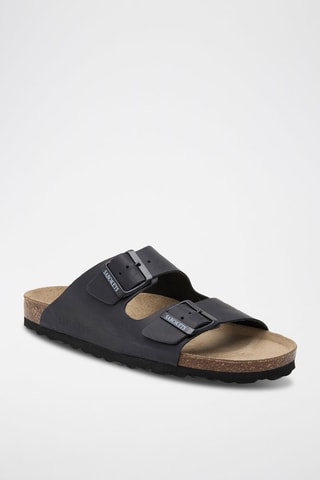 Mules en cuir - Noir