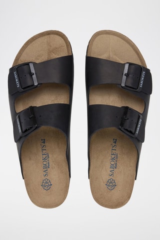 Mules en cuir - Noir