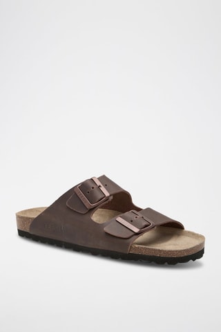 Mules en cuir - Marron
